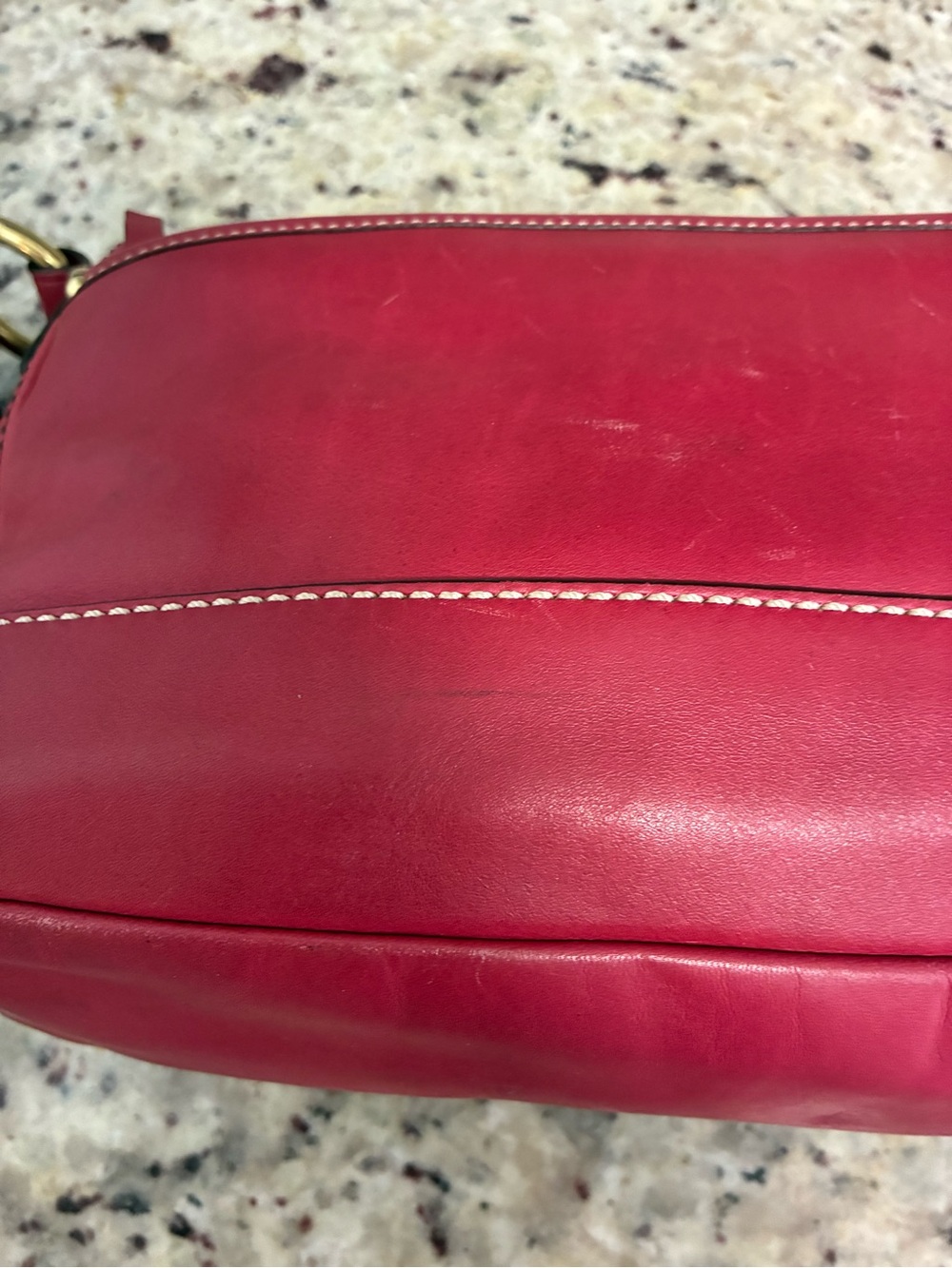 Coach Legacy double turnlock shoulder bag raspberry pink / red rare - Picture 7 of 11